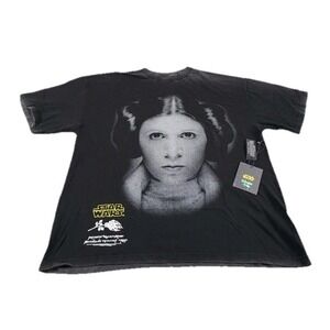 Civil Regime Star Wars Princess Leia Oversized Black Tee Men's -Size Large NWT!